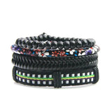 Personality Leather Bracelet Set for Women Men Hot Jewelry Party Friendship Gift