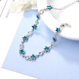 WANGAIYAO Five-pointed Star Crystal Bracelet Sweet Starry Ladies Jewelry