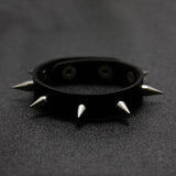 Cone Stud Spikes Rivet Leather Biker Wristband Cuff Bracelet
