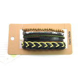 Adjustable Leather Bracelets For Men Multilayer Braided Bangle Charm Jewelry
