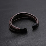 Brown Leather Bracelet with Magnet Clasp Unisex Fashion Jewelry