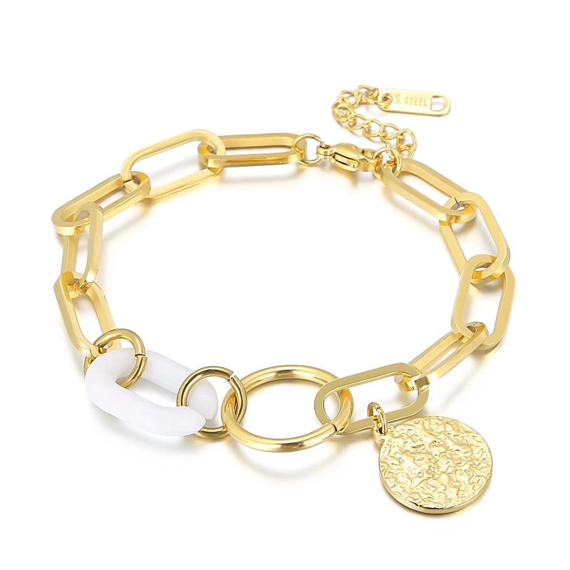 Square Chain Bracelet Stainless Steel Women Cuff Jewelry
