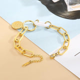 Square Chain Bracelet Stainless Steel Women Cuff Jewelry