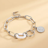 Square Chain Bracelet Stainless Steel Women Cuff Jewelry