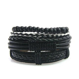 Punk Multilayer Leather Charms Beads Bracelets Gothic Jewelry Accessories