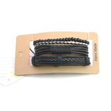 Punk Multilayer Leather Charms Beads Bracelets Gothic Jewelry Accessories