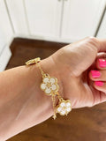 Five Leaf Flower Bracelet Women Jewelry Floral Four Leaf Flower Bracelet