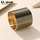 Geometric Wide Cuff Bangles Alloy Colorful Bracelets Punk Jewelry