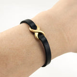 Stainless Steel Infinity Bracelet Men Women Bangle