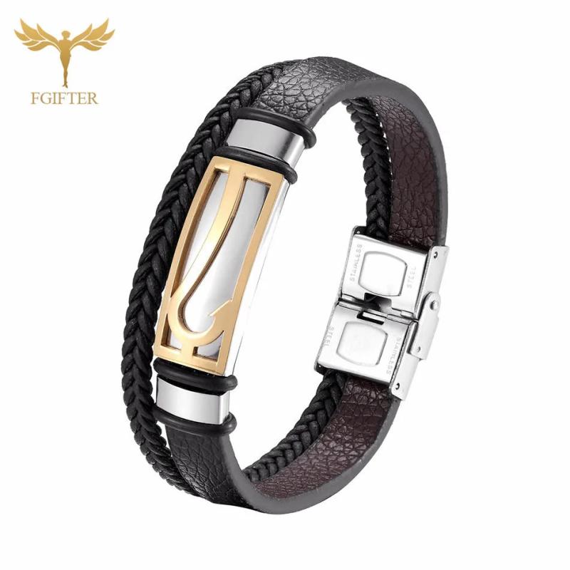 Fishhook Hook Anchor Bracelets Leather Bracelet Men Women
