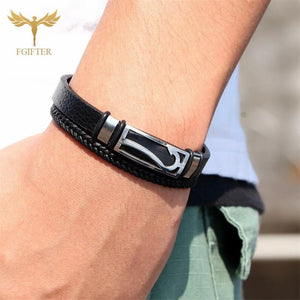 Fishhook Hook Anchor Bracelets Leather Bracelet Men Women