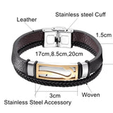 Fishhook Hook Anchor Bracelets Leather Bracelet Men Women