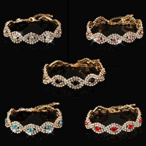 Multicolor Rhinestone Couple Bracelets