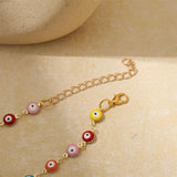 Vintage Beads Enamel Chain Charm Bracelet for Women