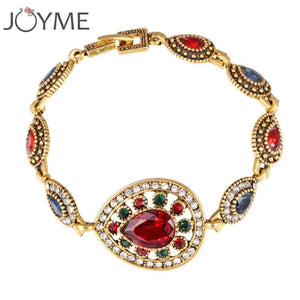 Joyme Vintage Gold Water Drop Wedding Bracelet Turkey Jewelry Cuff Bracelet