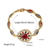 Joyme Vintage Gold Water Drop Wedding Bracelet Turkey Jewelry Cuff Bracelet