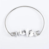 5 pcs Bohemian Geometric Cuff Stone Charm Bracelet Set