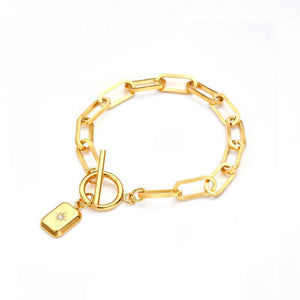 Tri-Color Stainless Steel Bracelet for Women