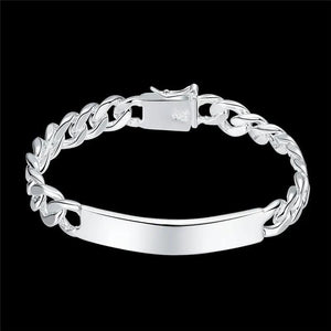 H181 Men's Silver Chain Bracelet 10MMX20CM