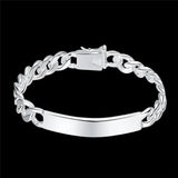 H181 Men's Silver Chain Bracelet 10MMX20CM