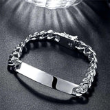 H181 Men's Silver Chain Bracelet 10MMX20CM