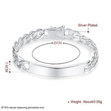 H181 Men's Silver Chain Bracelet 10MMX20CM