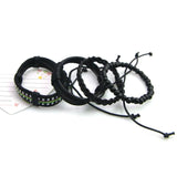 Men's Leather Bracelet Multilayer Charm Wristband