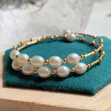 Small Baroque Pearl Charm Freshwater Pearl Bangles