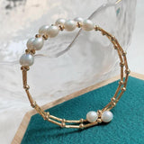 Small Baroque Pearl Charm Freshwater Pearl Bangles