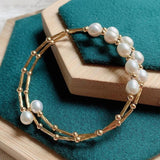 Small Baroque Pearl Charm Freshwater Pearl Bangles
