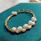 Small Baroque Pearl Charm Freshwater Pearl Bangles