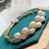 Small Baroque Pearl Charm Freshwater Pearl Bangles