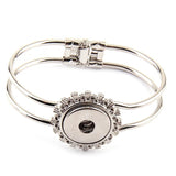Alloy Flower Decoration Open Cuff Bangle Bracelet DIY Jewelry