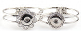 Alloy Flower Decoration Open Cuff Bangle Bracelet DIY Jewelry