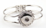 Alloy Flower Decoration Open Cuff Bangle Bracelet DIY Jewelry