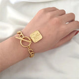 Vintage Rose Charm Bracelet For Women Girl Arm Statement Jewelry