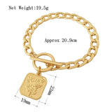 Vintage Rose Charm Bracelet For Women Girl Arm Statement Jewelry