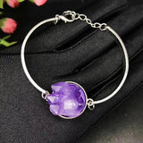 Lavender Amethyst Rough Stone Bracelet Natural Raw Ore Irregular Shaped