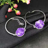 Lavender Amethyst Rough Stone Bracelet Natural Raw Ore Irregular Shaped