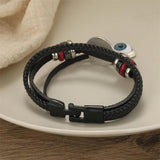 Vintage Leather Beads Bracelet Men Pulseira