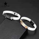 Cross Bracelet Stainless Steel Cuff Wristband Men Women