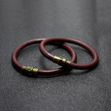Red Leather Bracelets with Magnet Clasp for Men Women