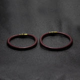 Red Leather Bracelets with Magnet Clasp for Men Women