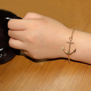 European American Alloy Anchor Bracelet Punk Style Hand Jewelry
