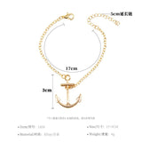 European American Alloy Anchor Bracelet Punk Style Hand Jewelry