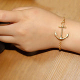 European American Alloy Anchor Bracelet Punk Style Hand Jewelry
