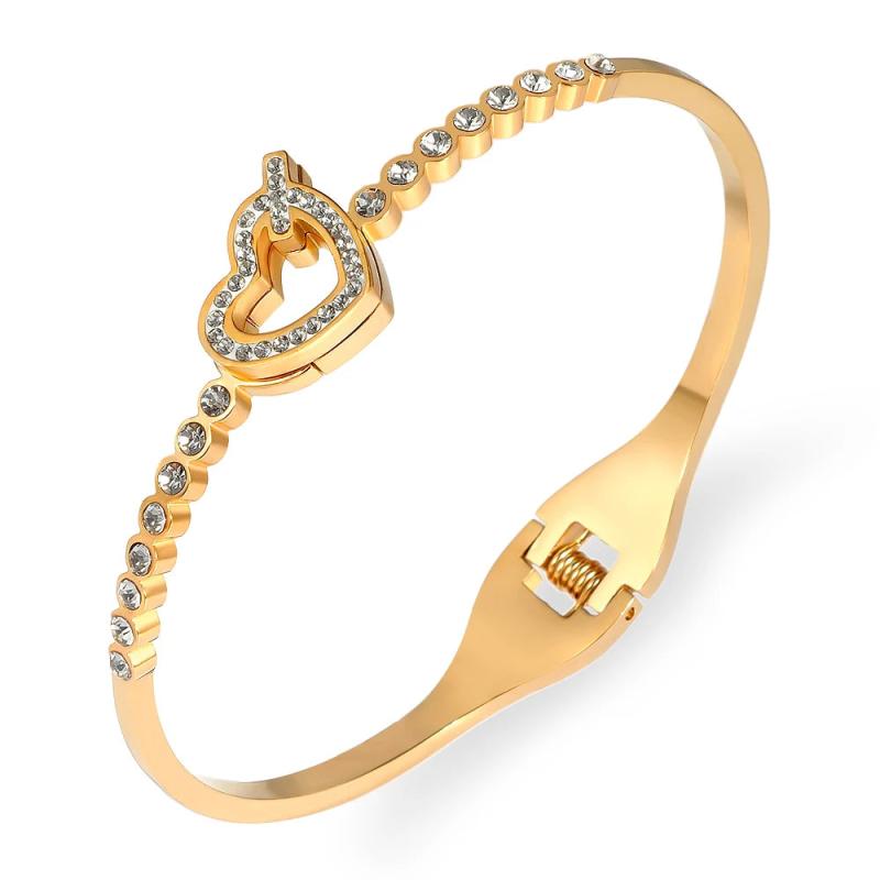 Lover's Charm Bracelets Stainless Steel Bangle