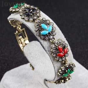 Colorful Resin Flowers Lover Bracelet For Women