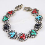 Colorful Resin Flowers Lover Bracelet For Women