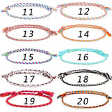 Charm Woven Rope String Bracelet Boho Yoga Tassel Friendship Bracelet